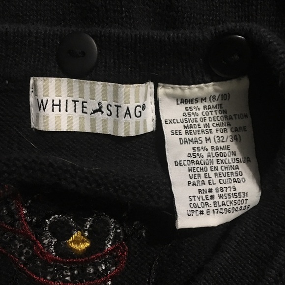 White Stag Penguin Christmas Cardigan Sweater - Picture 4 of 4